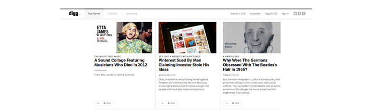 Digg.com homepage